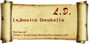 Lejbovics Donatella névjegykártya